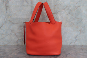 HERMES／エルメス ピコタンロックＭＭ トリヨンクレマンス オレンジポピー T刻印 ハンドバッグ 700080182