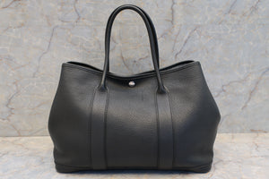 HERMES  GARDEN PARTY PM Negonda leather Black □K刻印 Tote bag 700010005