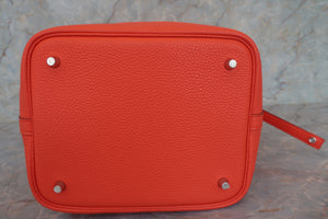HERMES／エルメス ピコタンロックＭＭ トリヨンクレマンス オレンジポピー T刻印 ハンドバッグ 700080182