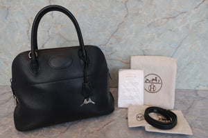 HERMES／エルメス ボリード31 トリヨンクレマンス ブラック T刻印 ショルダーバッグ 700090198