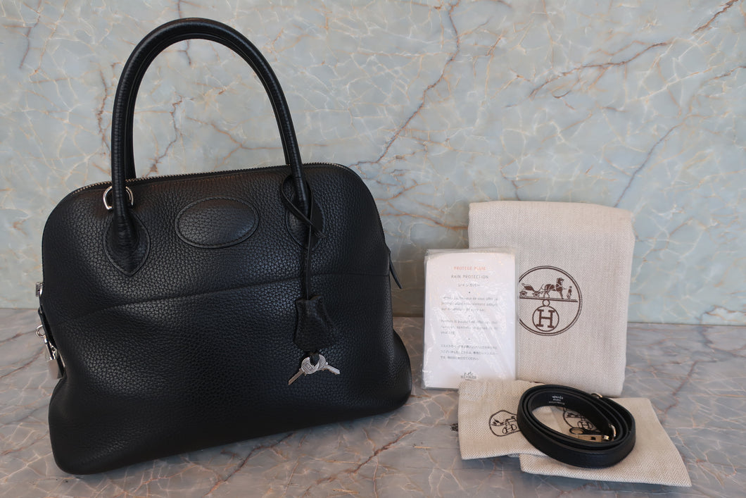 HERMES／エルメス ボリード31 トリヨンクレマンス ブラック T刻印 ショルダーバッグ 700090198