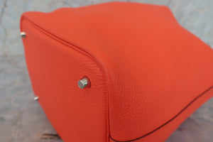 HERMES／エルメス ピコタンロックＭＭ トリヨンクレマンス オレンジポピー T刻印 ハンドバッグ 700080182