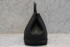 HERMES  GARDEN PARTY PM Negonda leather Black □K刻印 Tote bag 700010005