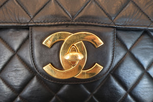 CHANEL/シャネル 中マトラッセシングルフラップチェーンショルダーバッグ ラムスキン ブラック/ゴールド金具 ショルダーバッグ 600090212