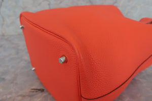 HERMES／エルメス ピコタンロックＭＭ トリヨンクレマンス オレンジポピー T刻印 ハンドバッグ 700080182