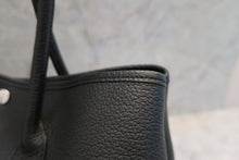 将图片加载到图库查看器，HERMES  GARDEN PARTY PM Negonda leather Black □K刻印 Tote bag 700010005
