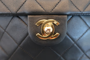 CHANEL/シャネル ミニマトラッセシングルフラップチェーンショルダーバッグ ラムスキン ブラック/ゴールド金具 ショルダーバッグ 600070086