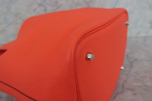 HERMES／エルメス ピコタンロックＭＭ トリヨンクレマンス オレンジポピー T刻印 ハンドバッグ 700080182