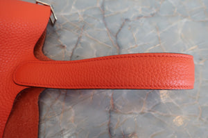 HERMES／エルメス ピコタンロックＭＭ トリヨンクレマンス オレンジポピー T刻印 ハンドバッグ 700080182