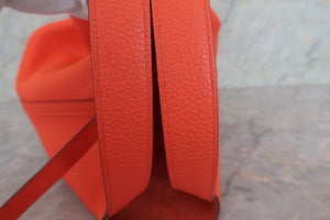 HERMES／エルメス ピコタンロックＭＭ トリヨンクレマンス オレンジポピー T刻印 ハンドバッグ 700080182