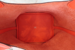 HERMES／エルメス ピコタンロックＭＭ トリヨンクレマンス オレンジポピー T刻印 ハンドバッグ 700080182