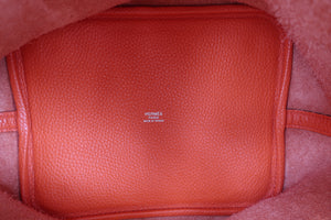 HERMES／エルメス ピコタンロックＭＭ トリヨンクレマンス オレンジポピー T刻印 ハンドバッグ 700080182