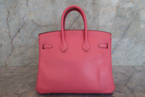 HERMES／エルメス バーキン25 ヴォースイフト ローズアザレ A刻印 ハンドバッグ 700070116