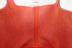 HERMES／エルメス ピコタンロックＭＭ トリヨンクレマンス オレンジポピー T刻印 ハンドバッグ 700080182