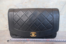 Load image into Gallery viewer, CHANEL  Diana matelasse chain shoulder bag Lambskin Black/Gold hadware Shoulder bag 700120113
