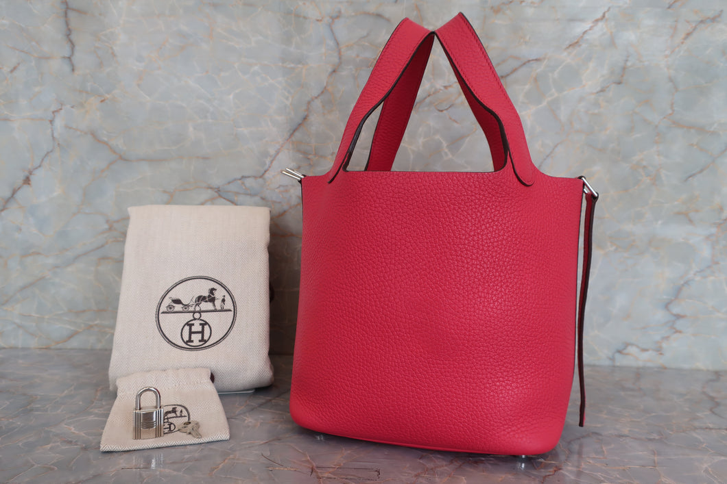HERMES／エルメス ピコタンロックＰＭ トリヨンクレマンス ローズエクストリーム Y刻印 ハンドバッグ 700070258