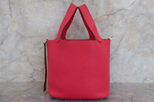 HERMES／エルメス ピコタンロックＰＭ トリヨンクレマンス ローズエクストリーム Y刻印 ハンドバッグ 700070258