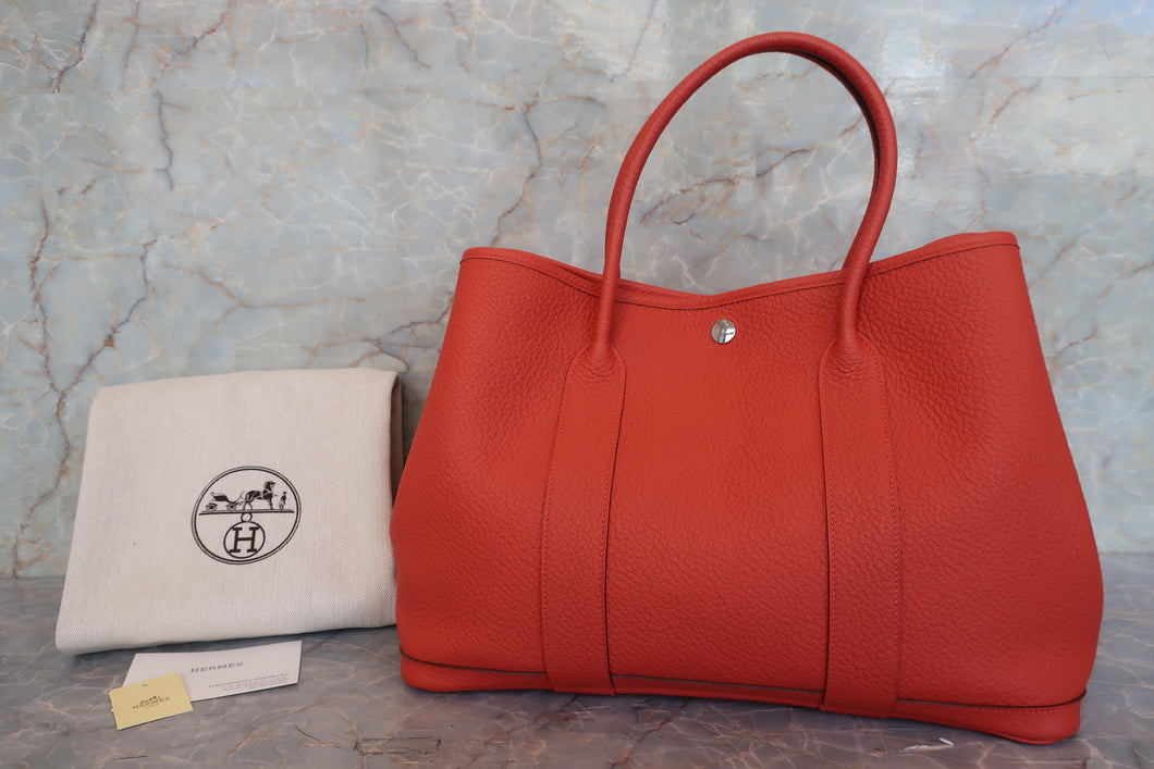 HERMES／エルメス ガーデンパーティPM ネゴンダ カプシーヌ □Q刻印 トートバッグ 700110002