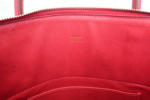 HERMES／エルメス ボリード35 フィヨルド ルージュヴィフ □G刻印 ショルダーバッグ 700070020