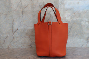 HERMES／エルメス ピコタンロックＭＭ トリヨンクレマンス フー □R刻印 ハンドバッグ 700070108