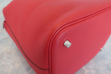 将图片加载到图库查看器，HERMES PICOTIN LOCK MM Clemence leather Rouge casaque □R刻印 Hand bag 600080205
