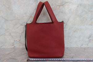 HERMES／エルメス ピコタンＰＭ トリヨンクレマンス ルージュアッシュ □G刻印 ハンドバッグ 700080178
