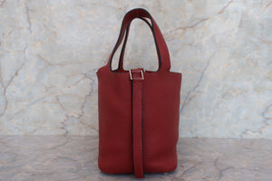 HERMES／エルメス ピコタンＰＭ トリヨンクレマンス ルージュアッシュ □G刻印 ハンドバッグ 700080178