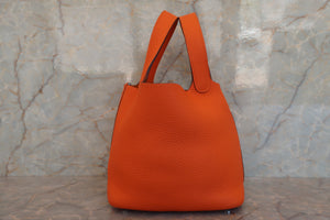 HERMES／エルメス ピコタンロックＰＭ トリヨンクレマンス オレンジ □O刻印 ハンドバッグ 700060022