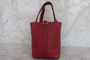 HERMES／エルメス ピコタンＰＭ トリヨンクレマンス ルージュアッシュ □G刻印 ハンドバッグ 700080178