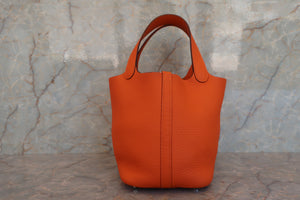 HERMES／エルメス ピコタンロックＰＭ トリヨンクレマンス オレンジ □O刻印 ハンドバッグ 700060022