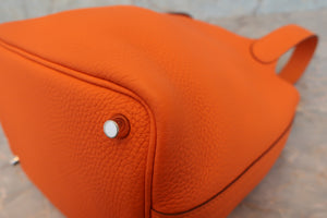 HERMES／エルメス ピコタンロックＰＭ トリヨンクレマンス オレンジ □O刻印 ハンドバッグ 700060022