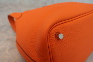 HERMES／エルメス ピコタンロックＰＭ トリヨンクレマンス オレンジ □O刻印 ハンドバッグ 700060022