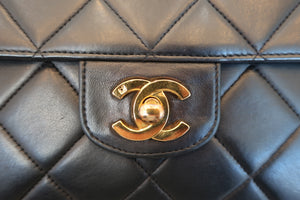 CHANEL/シャネル マトラッセチェーンショルダーバッグ ラムスキン ブラック/ゴールド金具 ショルダーバッグ 600090276