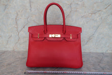 画像をギャラリービューアに読み込む, HERMES／エルメス バーキン30 ヴォーエプソン ルージュカザック □Q刻印 ハンドバッグ 800010126
