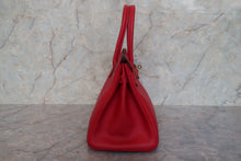 画像をギャラリービューアに読み込む, HERMES／エルメス バーキン30 ヴォーエプソン ルージュカザック □Q刻印 ハンドバッグ 800010126
