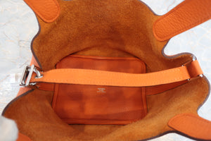 HERMES／エルメス ピコタンロックＰＭ トリヨンクレマンス オレンジ □O刻印 ハンドバッグ 700060022