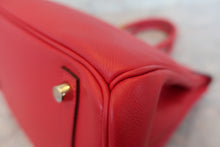画像をギャラリービューアに読み込む, HERMES／エルメス バーキン30 ヴォーエプソン ルージュカザック □Q刻印 ハンドバッグ 800010126
