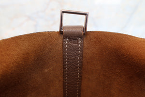 HERMES／エルメス ピコタンＰＭバイカラー シェーブル エトゥープ/ローズショッキング □K刻印 ハンドバッグ 700050220