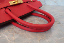 画像をギャラリービューアに読み込む, HERMES／エルメス バーキン30 ヴォーエプソン ルージュカザック □Q刻印 ハンドバッグ 800010126
