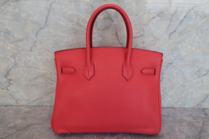 HERMES BIRKIN 30 Clemence leather Bougainvillier □N刻印 Hand bag 600080199