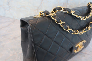 CHANEL/香奈儿 大号CF 单盖 链条包 羊皮 Black/Gold hadware(黑色/金色金属) 肩背包 600070114