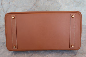 HERMES／エルメス バーキン40 クシュベル ゴールド □A刻印 ハンドバッグ 700070232