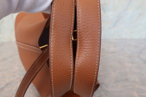 HERMES／エルメス ピコタンロックＭＭ トリヨンクレマンス ゴールド C刻印 ハンドバッグ 700050257