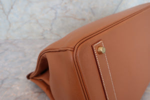 HERMES／エルメス バーキン40 クシュベル ゴールド □A刻印 ハンドバッグ 700070232