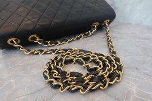 CHANEL/香奈儿 大号CF 单盖 链条包 羊皮 Black/Gold hadware(黑色/金色金属) 肩背包 600070114