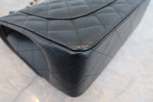 Load image into Gallery viewer, CHANEL Medium Matelasse double flap double chain shoulder bag Caviar skin Black/Silver hadware Shoulder bag 800050046
