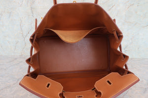 HERMES／エルメス バーキン40 クシュベル ゴールド □A刻印 ハンドバッグ 700070232