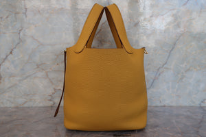 HERMES／エルメス ピコタンロックＰＭ トリヨンクレマンス ジョーヌアンブル Y刻印 ハンドバッグ 700090184