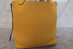 HERMES／エルメス ピコタンロックＰＭ トリヨンクレマンス ジョーヌアンブル Y刻印 ハンドバッグ 700090184