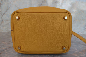 HERMES／エルメス ピコタンロックＰＭ トリヨンクレマンス ジョーヌアンブル Y刻印 ハンドバッグ 700090184